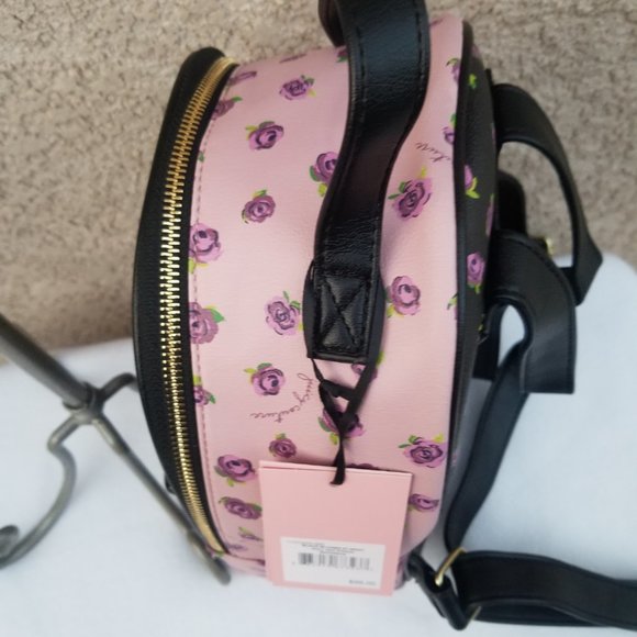 Juicy Couture Black Blooms at Night pull out pouch Backpack Brand New with tags main image 10